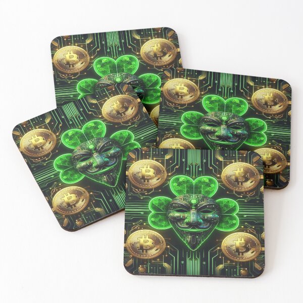 Item preview, Cyberpunk St. Patrick’s Circuit Board Trendy Seamless Pattern | Aesthetic Abstract Design for Fashion & Decor designed and sold by Imaginarium of Chaos falcon88 .