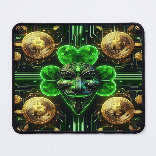 Item preview, Cyberpunk St. Patrick’s Circuit Board Trendy Seamless Pattern | Aesthetic Abstract Design for Fashion & Decor designed and sold by Imaginarium of Chaos falcon88 .