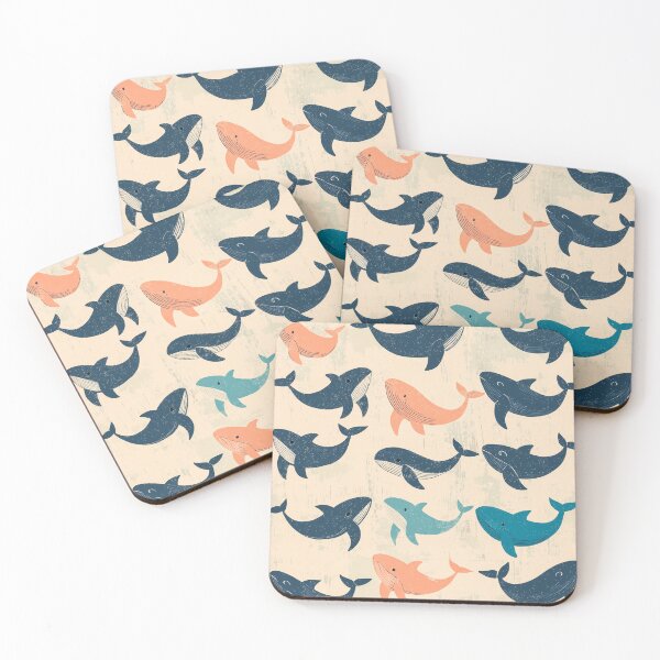 Item preview, Repeated design with little whales, perfect for packaging and retro interiors. designed and sold by Paolo Modena Photography    -   Fine Italian Art.
