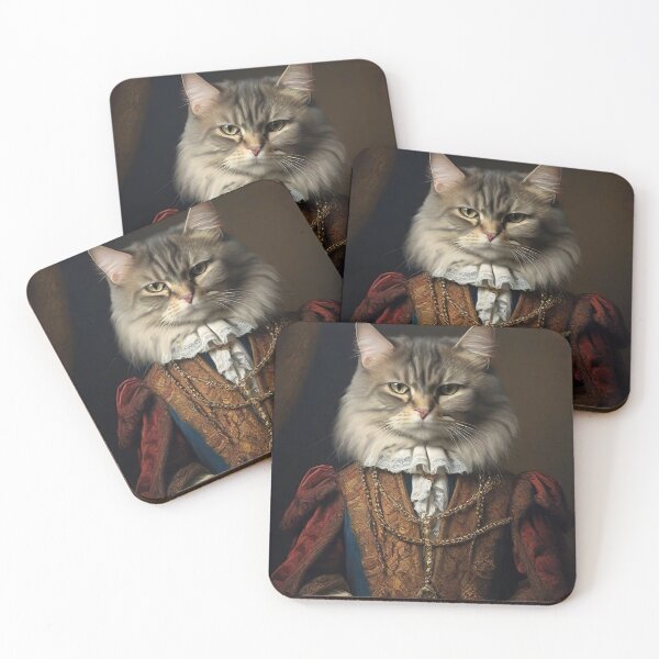 Item preview, Regal Whiskers: Renaissance Aristocrat Cat designed and sold by RK - Shop.