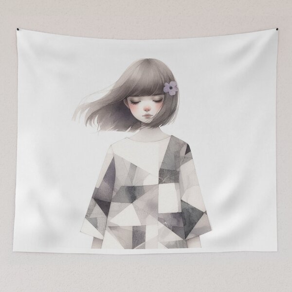 Item preview, Melancholy Girl designed and sold by Beyondnote-Art.