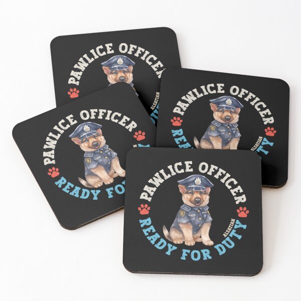 Item preview, Alsatian Pawlice Officer Cute Wolf Dog In Police Uniform designed and sold by eclecTEEq.