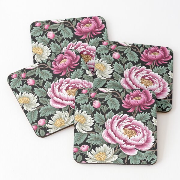 Item preview, Blossom trees with rose, peony, chrysanthemum. Jacobean embroidery style designed and sold by Giuseppe Cammino.