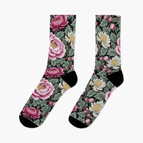 Item preview, Blossom trees with rose, peony, chrysanthemum. Jacobean embroidery style designed and sold by Giuseppe Cammino.
