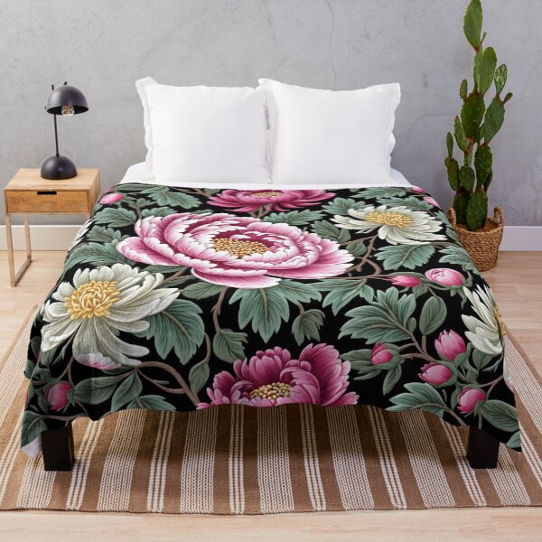Item preview, Blossom trees with rose, peony, chrysanthemum. Jacobean embroidery style designed and sold by Giuseppe Cammino.