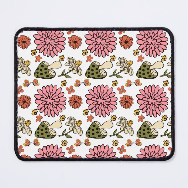 Item preview, Retro 70’s Flower Mushroom Pattern designed and sold by Aramdesing.