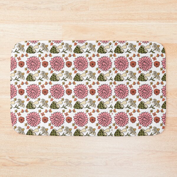Item preview, Retro 70’s Flower Mushroom Pattern  designed and sold by Aramdesing.