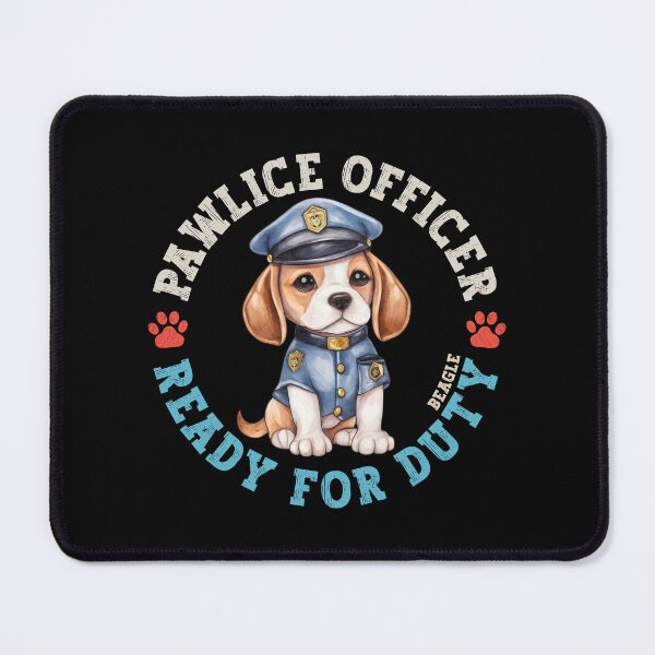 Item preview, Beagle Pawlice Officer Cute English Dog In Police Uniform designed and sold by eclecTEEq.