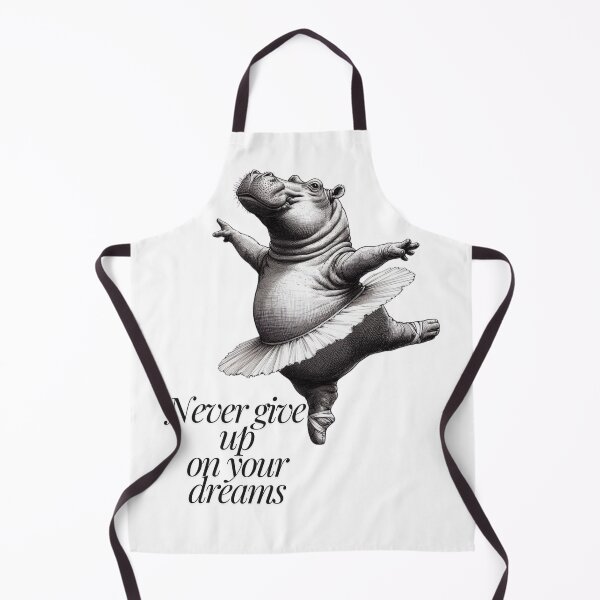 Item preview, Dancing Hippo Never give up on your dreams designed and sold by Pogglecards.