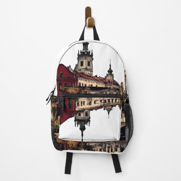 Item preview, history old town architecture Poland Europe mirroring artwork dejco.art by domin designed and sold by dejco.art.