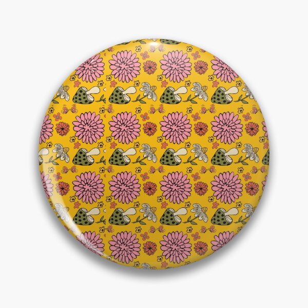 Item preview,  Retro 70’s Flower Mushroom Pattern  designed and sold by Aramdesing.