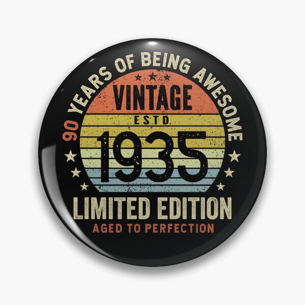 Item preview, 90th Birthday Awesome 90 Years Vintage 1935 designed and sold by eclecTEEq.