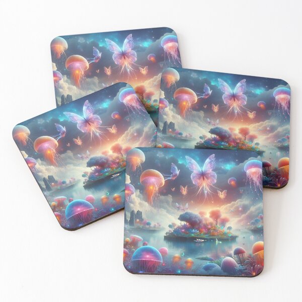 Item preview, Beautiful background images of butterflies and jellyfish designed and sold by KwangCB.