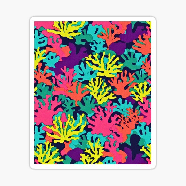 Artikel-Vorschau von Neon Coral Reef Camouflage – Lebendiges Unterwasser-Ozeanmuster, designt und verkauft von CamouflageLab.