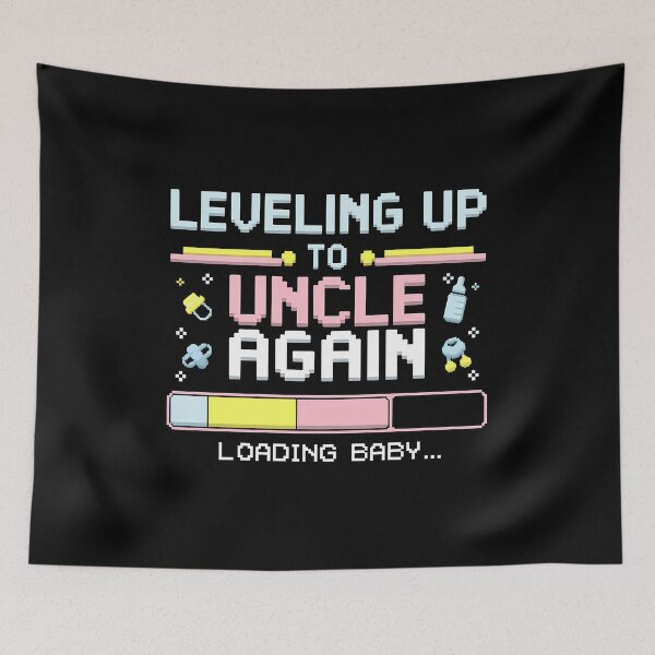Item preview, Leveling Up To Uncle Again - This funny gift is perfect for gamers who have just become or are about to become uncles, as well as for a baby shower, pregnancy announcement, or gender reveal. designed and sold by ZyziowskyArt.