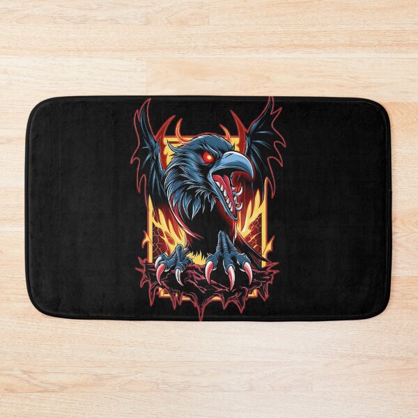 Item preview, Infernal Demon Crow with Fiery Eyes – Dark Fantasy Art designed and sold by WAUZ.