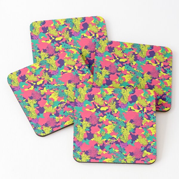 Item preview, Neon Coral Reef Camo Pattern Ocean Inspired designed and sold by CamouflageLab.