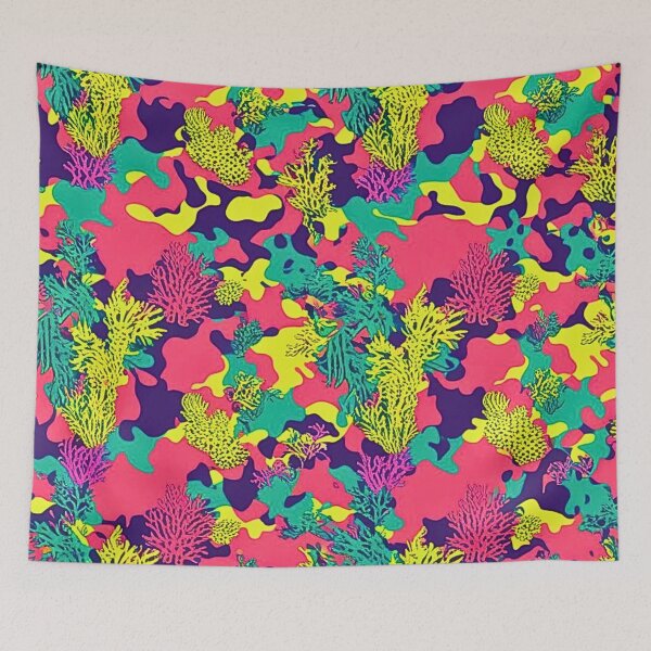 Item preview, Neon Coral Reef Camo Pattern Ocean Inspired designed and sold by CamouflageLab.