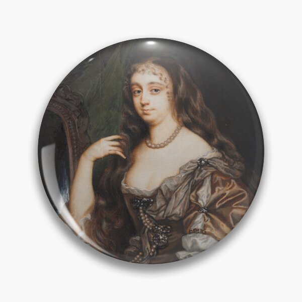 Item preview, Portrait of Anne Hyde, Duchess of York, c. 1662. Nicholas Dixon (British, c. 1708). Watercolor on vellum in a large wooden frame designed and sold by Vintage Designs +.