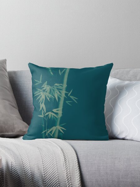 Aperçu de l'œuvre Trois tiges de bambou avec des feuilles artistique illustration de conception de style oriental en impression d'art de couleurs pourpres poussiéreux créée et vendue par AwenArtPrints.