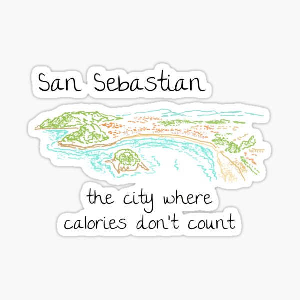 Vista previa del artículo con la obra «Divertido recuerdo de San Sebastián, España, para turistas: ciudad divertida para visitantes», diseñado y vendido por MichaeIRellov.