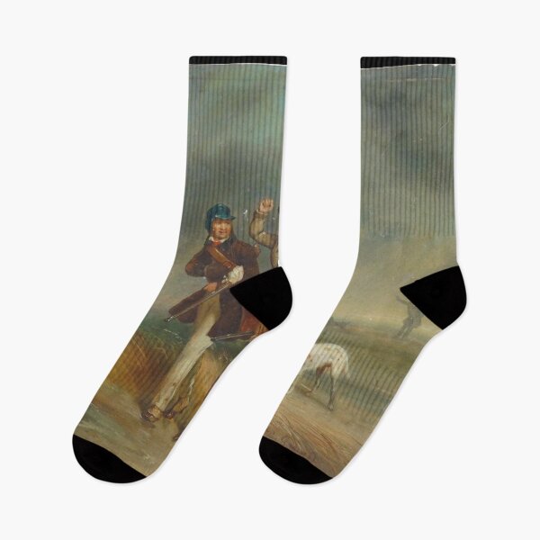 Item preview, Soldiers and hunting Dog vintage painting designed and sold by Vintage Designs +.