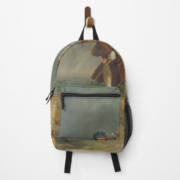 Item preview, Soldiers and hunting Dog vintage painting designed and sold by Vintage Designs +.
