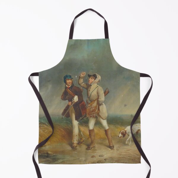 Item preview, Soldiers and hunting Dog vintage painting designed and sold by Vintage Designs +.