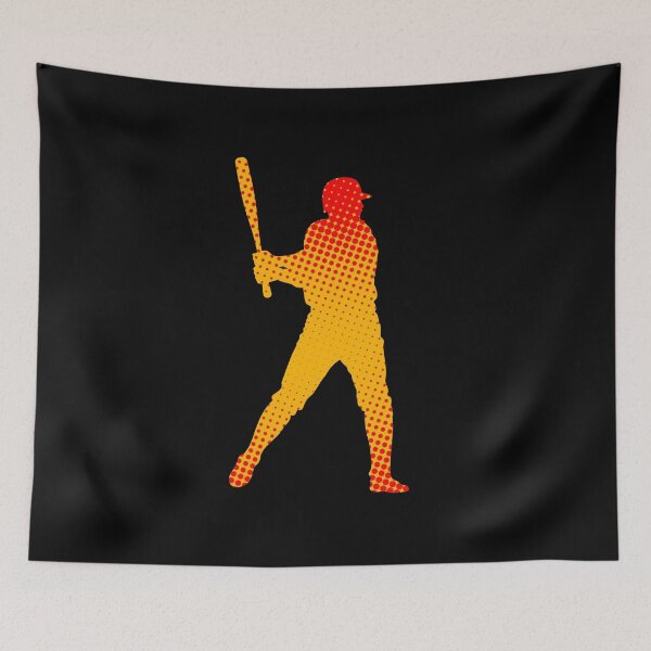 Item preview, Vintage 80s Pop Art Softball Player Silhouette Gift designed and sold by freeArt10.