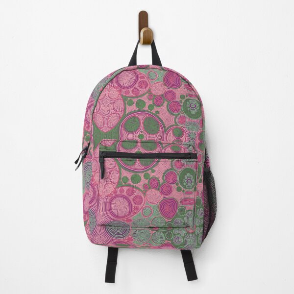 Item preview, Pink amd green bubble abstract design designed and sold by n1ckeatsyarn.