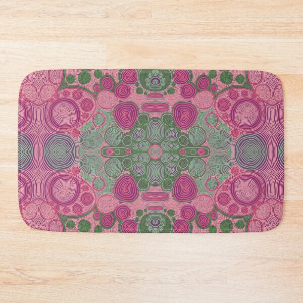 Item preview, Pink amd green bubble abstract design  designed and sold by n1ckeatsyarn.