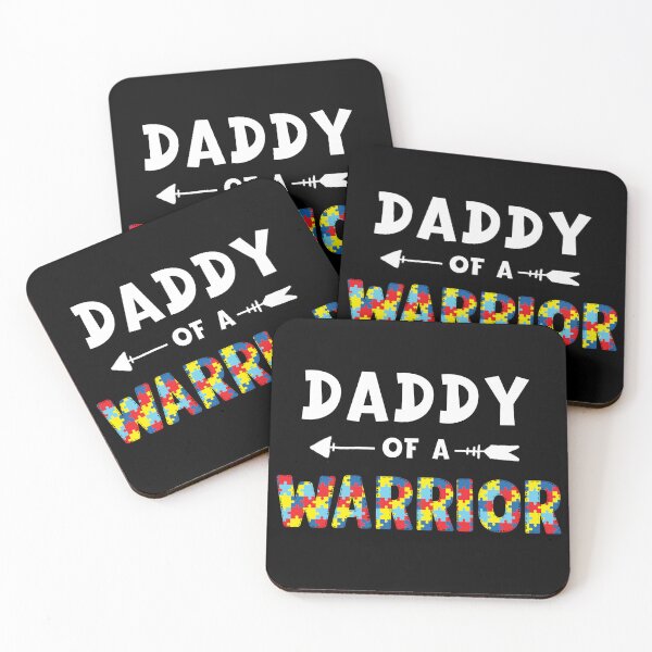 Item preview, Daddy of a Warrior - Autism Awareness Puzzle Design designed and sold by Serbin.