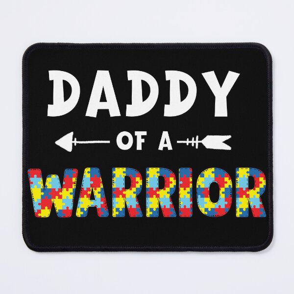 Item preview, Daddy of a Warrior - Autism Awareness Puzzle Design designed and sold by Serbin.