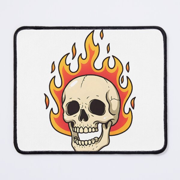 Item preview, flaming skull head designed and sold by ThirtyNumber.