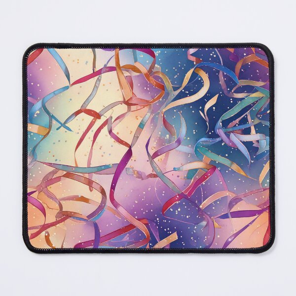 Item preview, Floating ribbons scattered playfully on dreamy background designed and sold by Designbes.