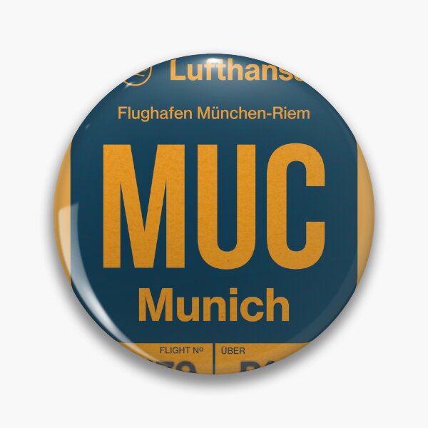 Item preview, Munich - Lufthansa retro tag designed and sold by LostTravelersLab.