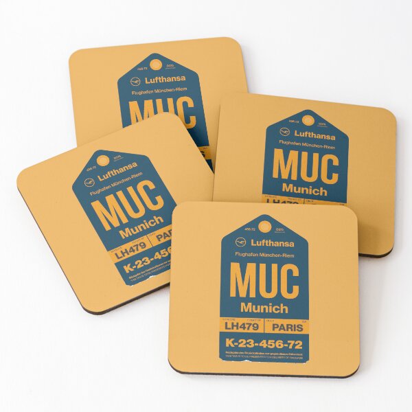 Item preview, Munich - Lufthansa retro tag designed and sold by LostTravelersLab.