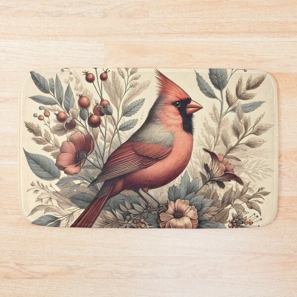 Item preview, Vibrant Cardinal with Botanical Accents designed and sold by PandaTShirtShop.