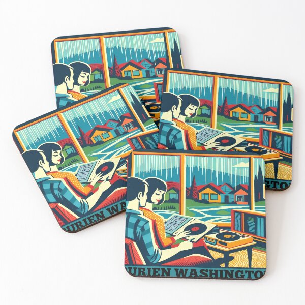 Item preview, Mod Couple listening to records in Burien Washington  designed and sold by OSKAR-NOVAK.
