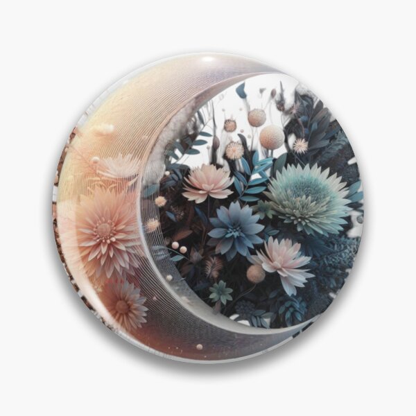 Item preview, Floral Moon Aesthetic Digital Art designed and sold by ZyloPrints.