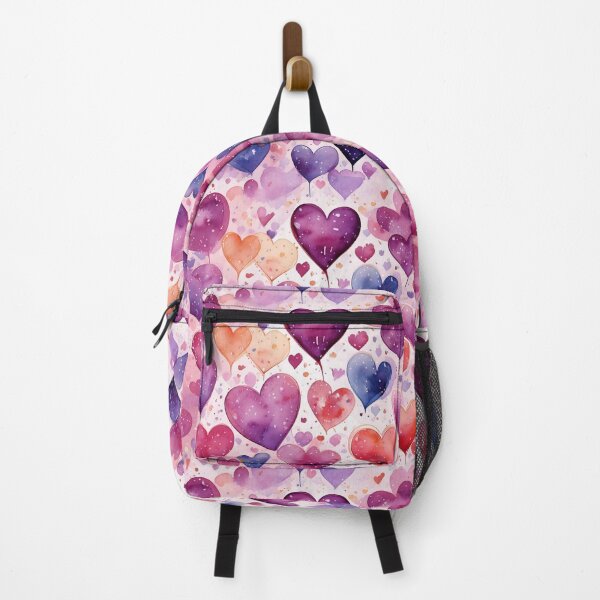 Item preview, watercolor painted hearts in different sizes creating romantic floating effect designed and sold by Designbes.