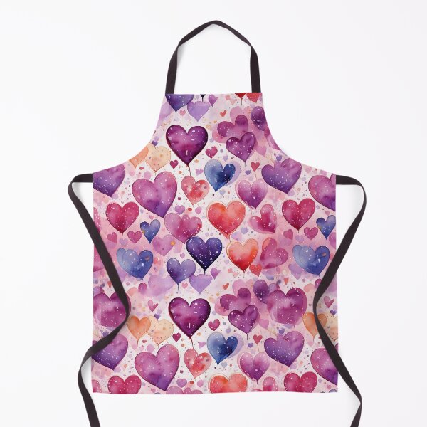 Item preview, watercolor painted hearts in different sizes creating romantic floating effect designed and sold by Designbes.