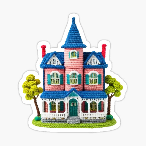 Item preview, Three Story Pink Victorian Home in Crochet designed and sold by traceyholzapfel.