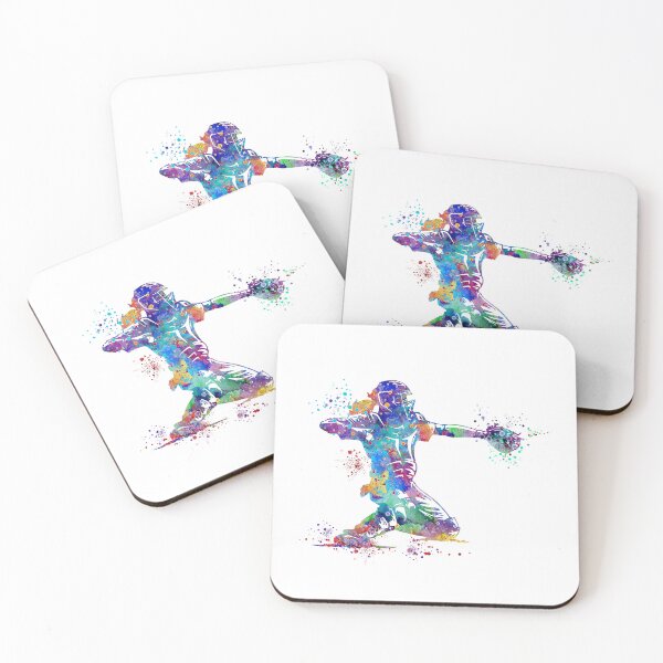 Item preview, Baseball Catcher Girl Watercolor Art Gift designed and sold by LotusGifts.