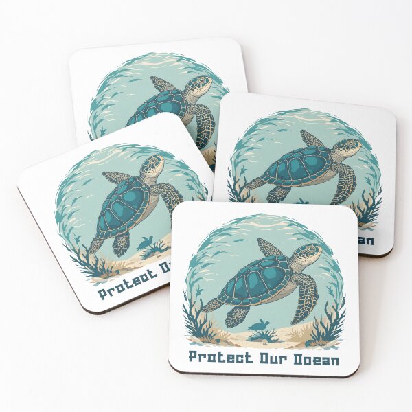 Item preview, Protect Our Ocean - Sea Turtle Illustration designed and sold by EnigmaVoid.