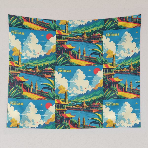Item preview, Pontianak Indonesia Vintage Travel Tourism designed and sold by TravelersGems.