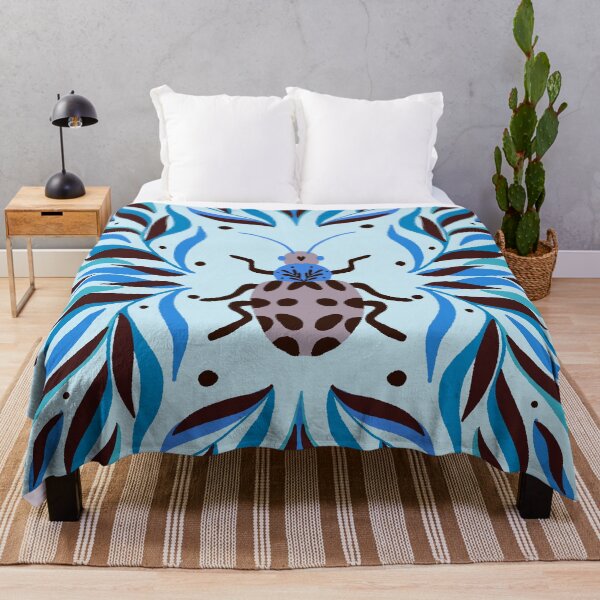 Item preview, Bug and leaves - blue designed and sold by wackapacka.