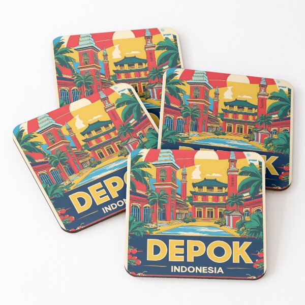 Item preview, Depok Indonesia Vintage Travel Tourism designed and sold by TravelersGems.