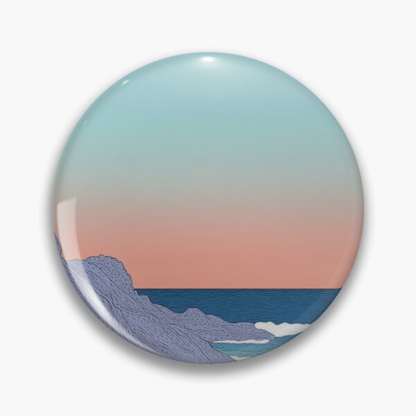 Artikelvorschau, Wandkunst bei Sonnenuntergang am Strand – Poster mit Küstenlandschaft | Meereswellen und felsige Küste entworfen und verkauft von ArtSE46.