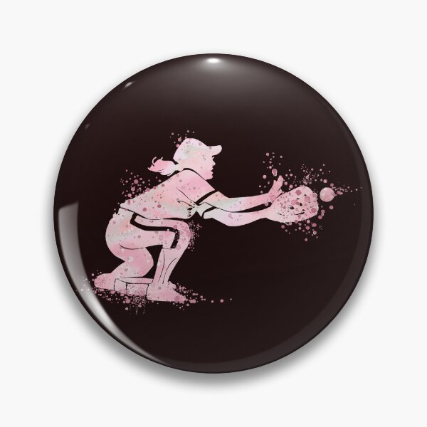 Artikelvorschau, Mädchen Baseball Catcher Aquarell Softball Spieler Geschenk entworfen und verkauft von LotusGifts.